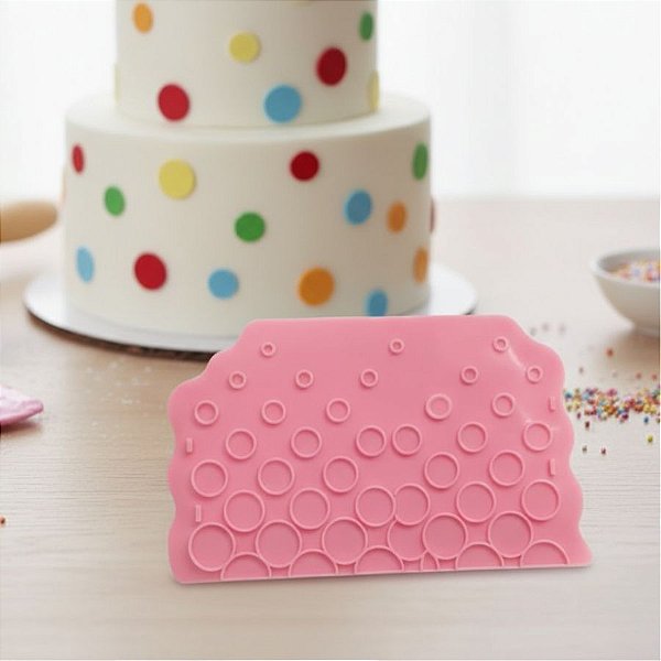 Molde De Silicone - Bolhas - Rosa - 1 unidade - Rizzo