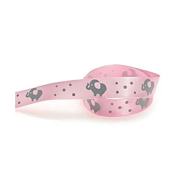 Fita de Cetim 10m x 15mm - Cor 102 - Elefante - Rolo 10 metros - 1 unidade - Progresso - Rizzo