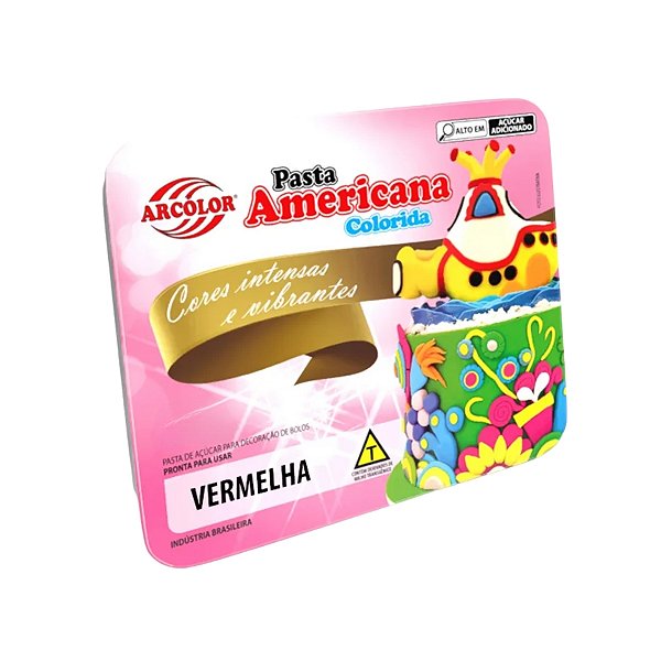 Pasta Americana Vermelha - 250g - 1 unidade - Arcolor - Rizzo