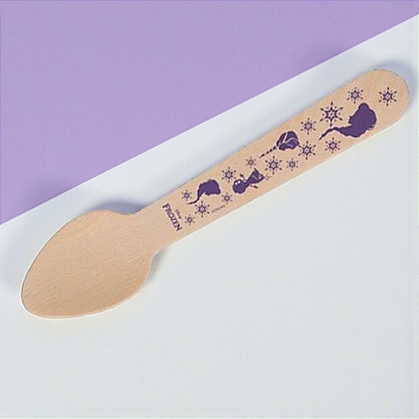 Colher de Madeira Frozen - 16cm - 8 unidades - Disney Original - Rizzo