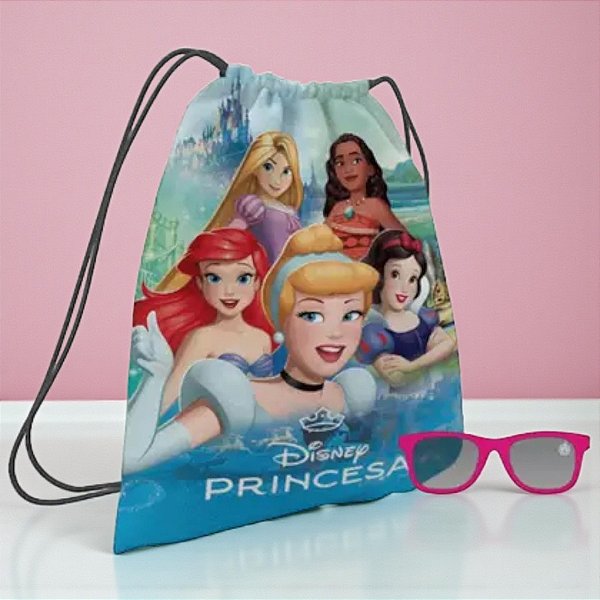 Kit Sacochila e Óculos de Sol - Princesas - 1 unidade - Disney Original - Rizzo