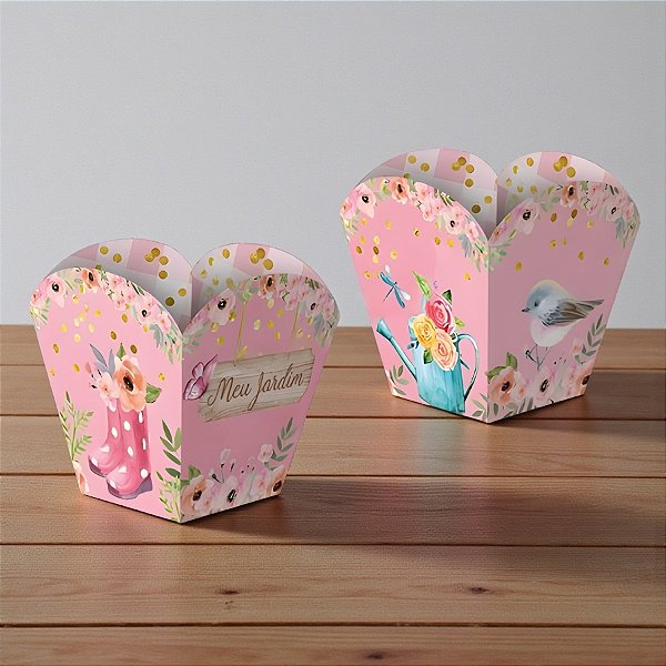 Cachepot - Meu Jardim - 8,5x9x8,5cm - 4 unidades - Regina - Rizzo