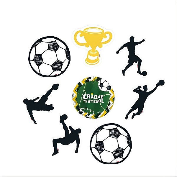 Pick Decorativo para Doces - Festa Futebol - 11x5cm - 8 unidades - Regina - Rizzo