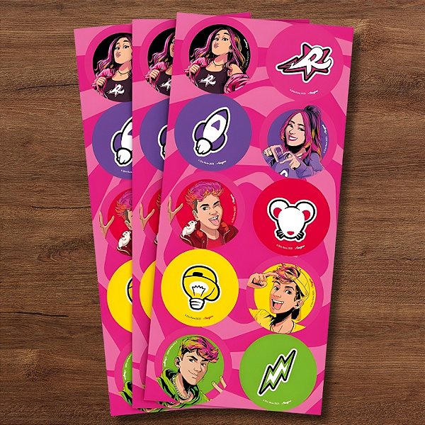 Adesivo Redondo - Emilly Vick e dos Rosa - 4x4cm - 30 unidades - Regina - Rizzo