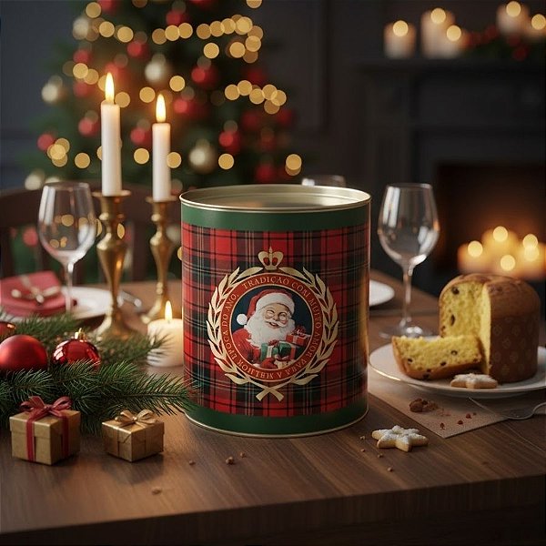 Lata para Panetone Rígida - Tradição - 250g - 1 unidade - Cromus - Rizzo