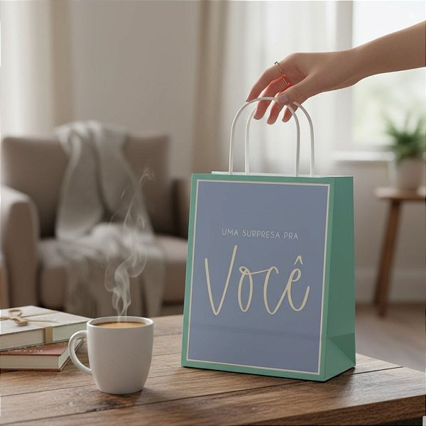 Sacola de Papel - Candy Tiffany - M 26x19,5x9,5cm -  unidades - Rizzo