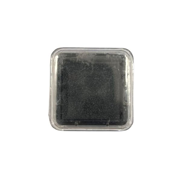 Almofada para Carimbo em Plástico e Espuma - Carimbeira Preto 2,5x2,5cm - 1 unidade - Rizzo