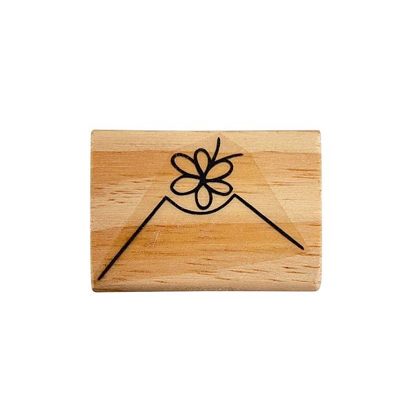 Carimbo de Madeira Artesanal - Flor - Cod.RL-184 M - 1 unidade - Rizzo