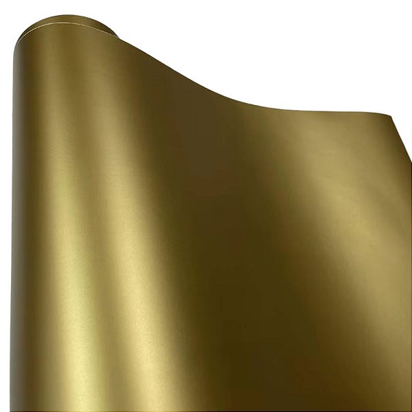 Vinil Adesivo Fosco 30cmx1m - Dourado - 1 unidade - Rizzo