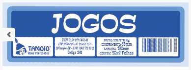 Ficha Jogos - 100 Fichas - Tamoio - Rizzo Embalagens