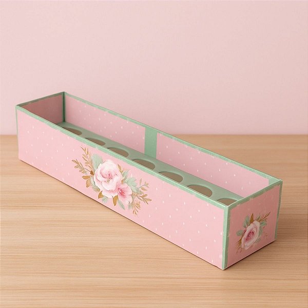 Caixa Botão de Rosa com Brigadeiro - Amor de Mãe - 32x6,5x6cm - 3 unidades - Decora Doces - Rizzo