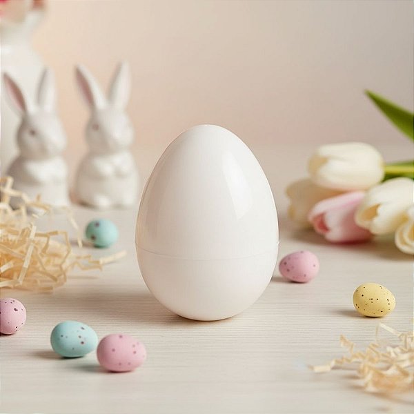 Ovo Surpresa de Páscoa - Branco - 7x5,5cm - 1 unidade - Rizzo