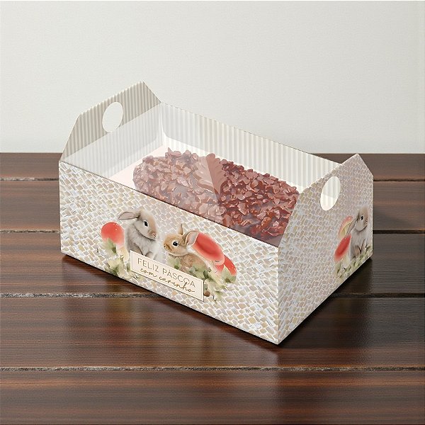 Caixote Para Meio Ovo com Colher - Breeze - 6 unidades - Cromus - Rizzo