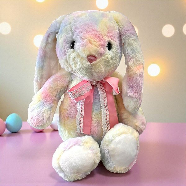 Coelho de Pelúcia Colorido - 51cm - 1 unidade - Rizzo