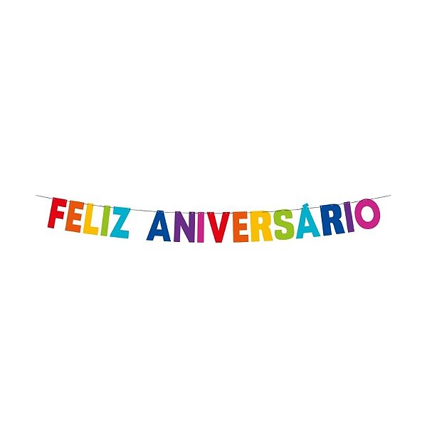 Faixa Decorativa "Feliz Aniversário" - Colorida - 1,35mx15,5cm - 1 unidade - Regina - Rizzo