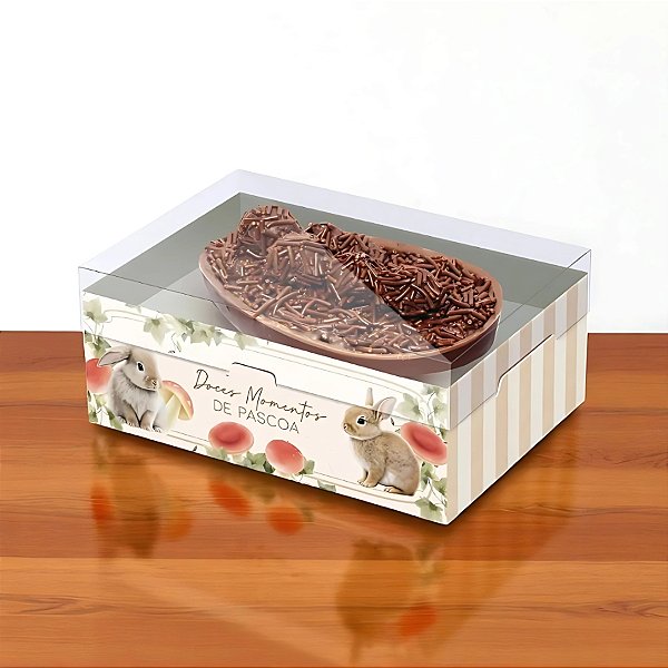 Caixa New Practice Para Meio Ovo De 500g com Colher - Breeze  - 6 unidades - Cromus - Rizzo