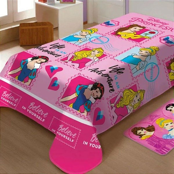 Manta Microfibra Fun - Princesas - 1,5x2,0m - 1 unidade - Disney Original - Rizzo