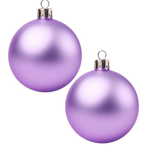 Bolas De Natal - Fosca Lilás - 12cm - 2 unidades - Rizzo