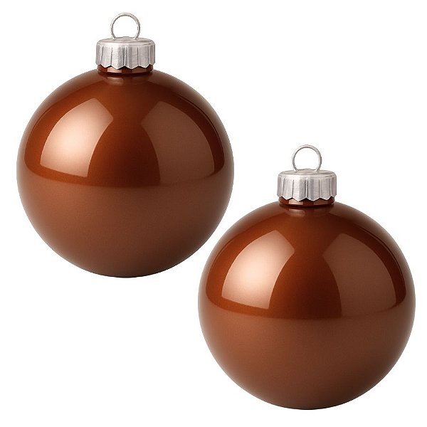 Bolas De Natal - Perolada Marrom - 12cm - 2 unidades - Rizzo