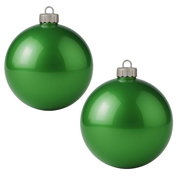Bolas De Natal - Perolada Verde Claro - 12cm - 2 unidades - Rizzo