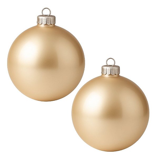 Bolas De Natal - Lisa Champagne - 12cm - 2 unidades - Rizzo