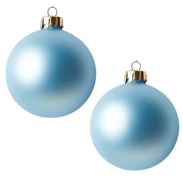 Bolas De Natal - Fosca Azul Claro - 12cm - 2 unidades - Rizzo