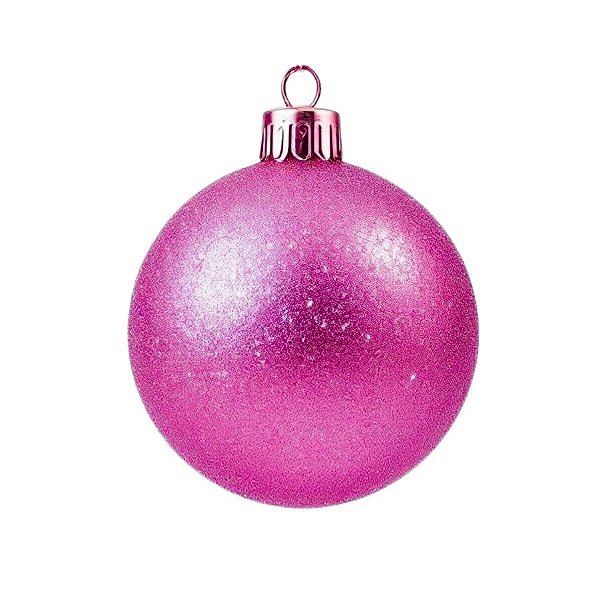 Bolas De Natal - Glitter Pink - 15cm - 1 unidade - Rizzo