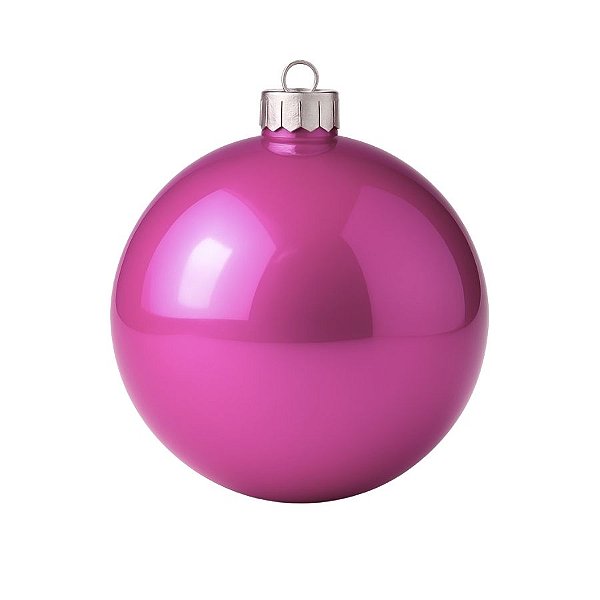 Bolas De Natal - Perolada Rosa - 15cm - 1 unidade - Rizzo