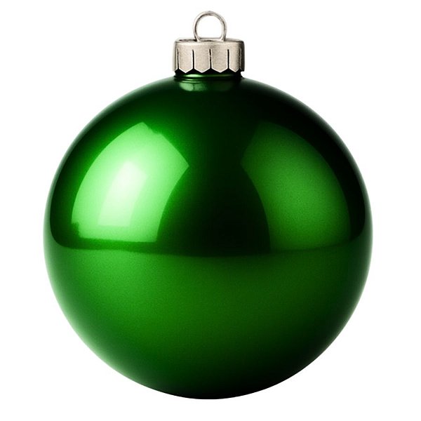 Bola de Natal Gigante Brilhante - Verde - 20cm  - 1 unidade - Rizzo