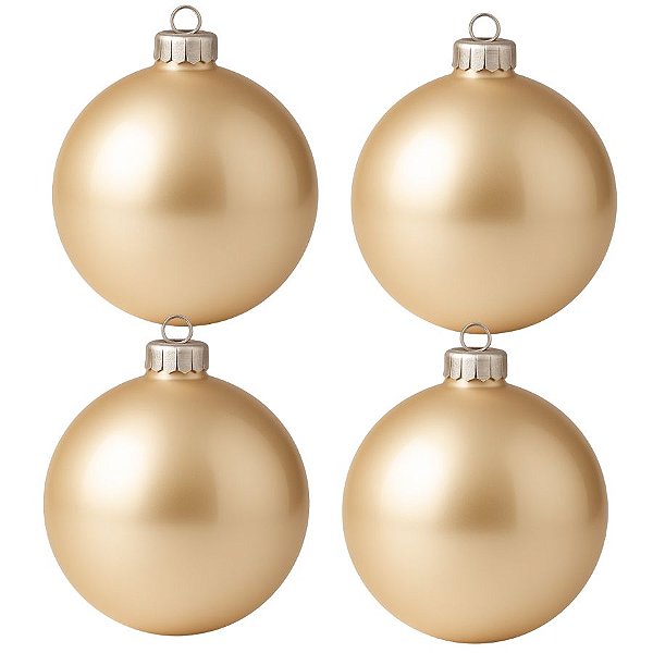 Bolas De Natal - Lisa Champagne - 4 unidades - Rizzo