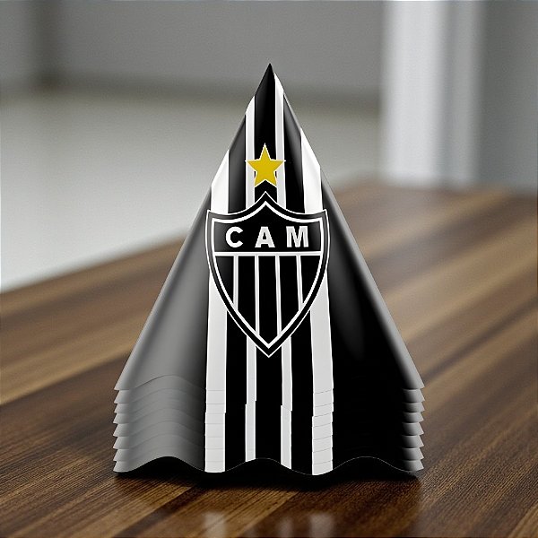 Chapéu de Aniversário - Atlético Mineiro - 16x13cm - 8 unidades - Regina - Rizzo