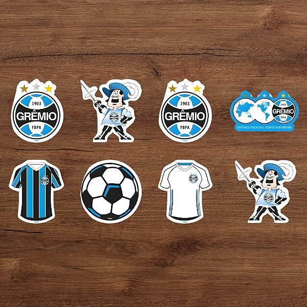 Pick Decorativo para Doces - Grêmio - 12x5,5cm - 8 unidades - Regina - Rizzo