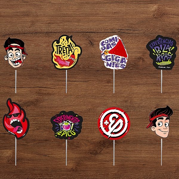 Pick Decorativo para Doces - Enaldinho - 12x5,5cm - 8 unidades - Regina - Rizzo