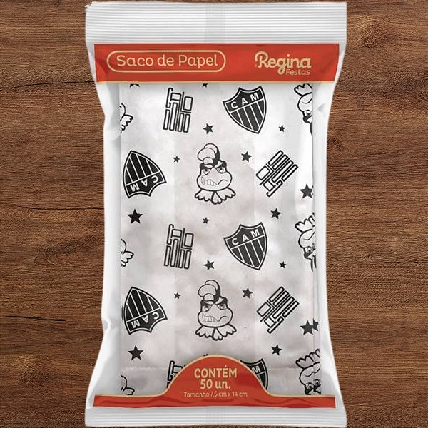 Saco de Papel - Atlético Mineiro - 7,5x14cm - 50 unidades - Regina - Rizzo