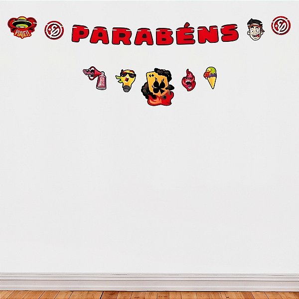 Faixa Decorativa Temática "Parabéns" - Enaldinho - 150x10,5cm - 1 unidade - Regina - Rizzo