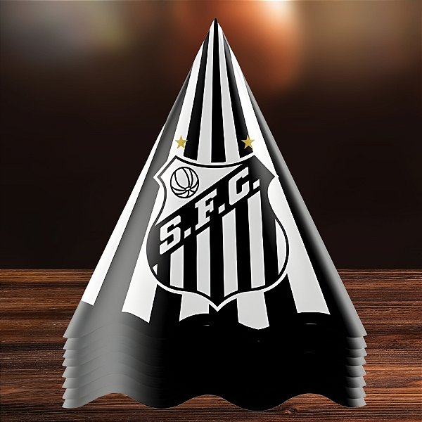 Chapéu de Aniversário - Santos - 16x13cm - 8 unidades - Regina - Rizzo