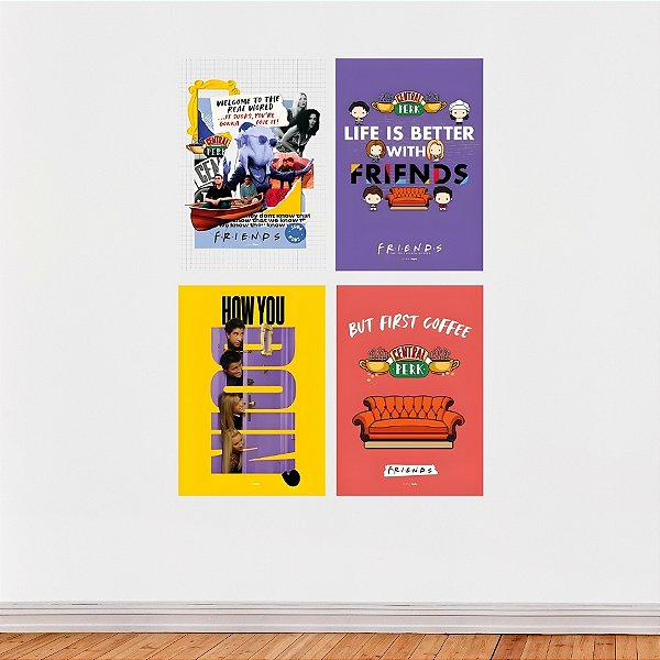 Cartaz Decorativo - Friends - 31x45cm - 4 unidades - Regina - Rizzo