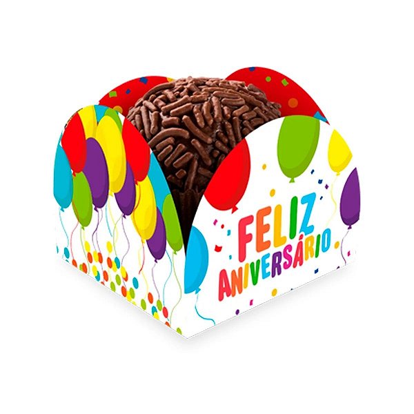 Porta Forminha - Feliz Aniversário - 3,5x3,5cm - 50 unidades - Regina - Rizzo