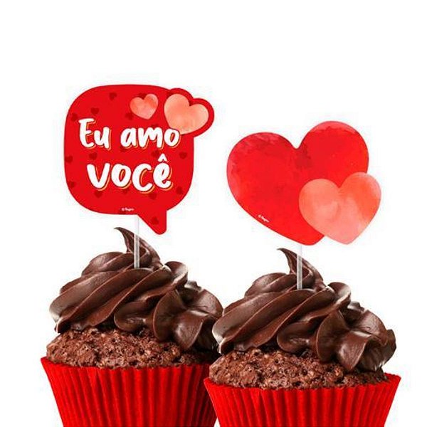 Pick Decorativo Para Doces - Amore - 11cm - 8 unidades - Regina - Rizzo