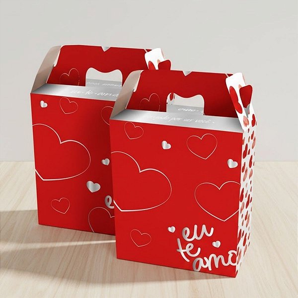 Caixa Maleta Retangular - Amore - 25,5x21x7,5cm - 1 unidade - Regina - Rizzo