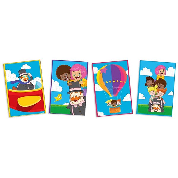 Quadros Decorativos - Mundo Bita - 31x21cm - 4 unidades - FestColor - Rizzo