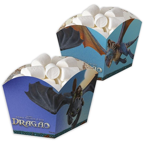 Cachepot - Como Treinar O Seu Dragão - 8x8x9cm - 8 unidades - FestColor - Rizzo