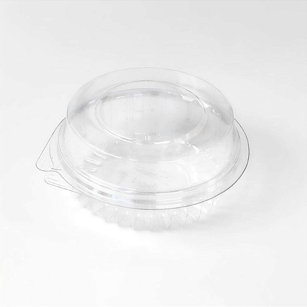 Pote Redondo PET com Tampa Articulada - Descartável Transparente - Ref. B 642 - 170ml - 10 unidades - BWB - Rizzo