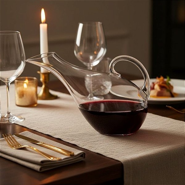 Decanter Purus de Vidro - 2L - 33x18x14,6cm - 1 unidade - Rizzo
