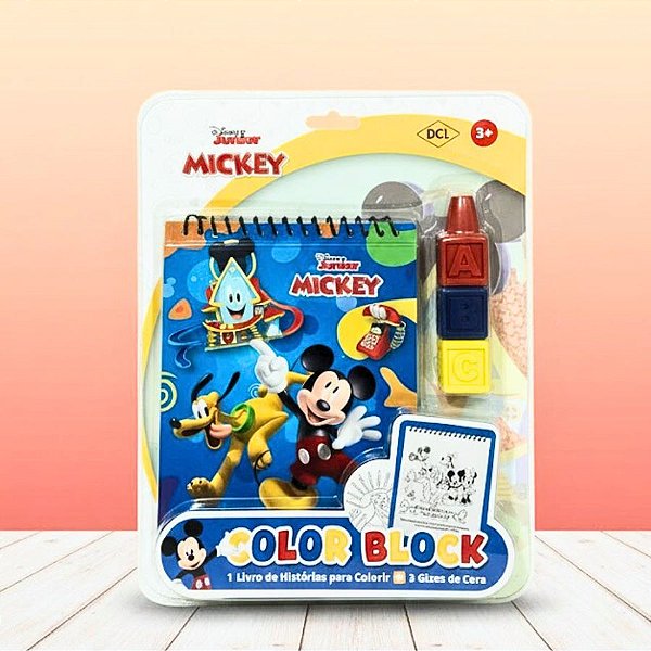 Kit Para Colorir com Giz - Mickey Mouse - 4 Itens - 1 unidade - Disney Original - Rizzo