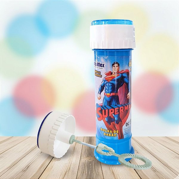 Lembrancinha Bolha de Sabão - Superman - 60ml - 1 unidade - Rizzo