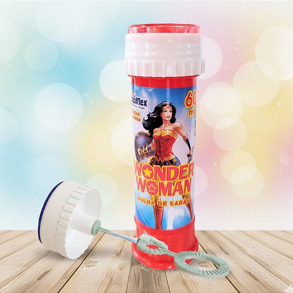 Lembrancinha Bolha de Sabão - Mulher Maravilha - 60ml - 1 unidade - Rizzo