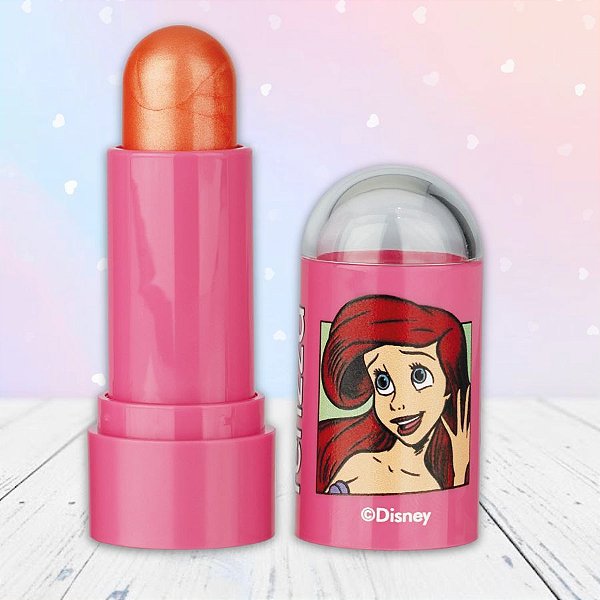Blush Stick - Princesas - Coral - 7g - 1 unidade - Disney Original - Rizzo