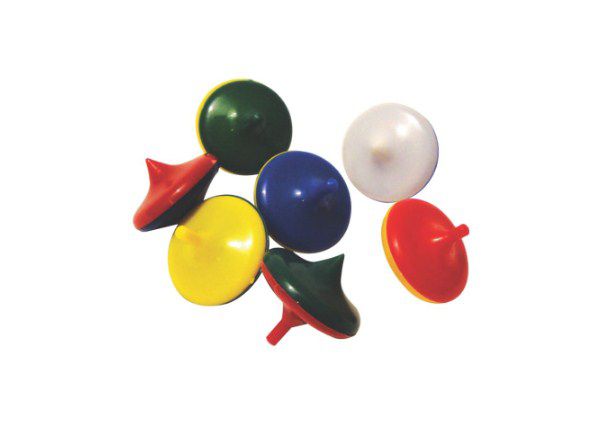 Mini Brinquedo Pião Colorido Sortido - 2,6 x 2,6cm - 12 Unidades - Dodo Brinquedos - Rizzo Embalagens