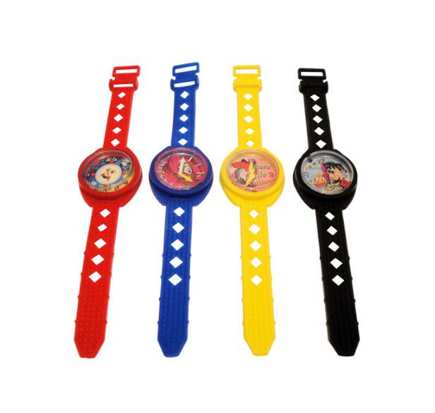 Mini Brinquedo Relógio Colorido Sortido - 3,5 x 19cm - 8 Unidades - Dodo Brinquedos - Rizzo Embalagens